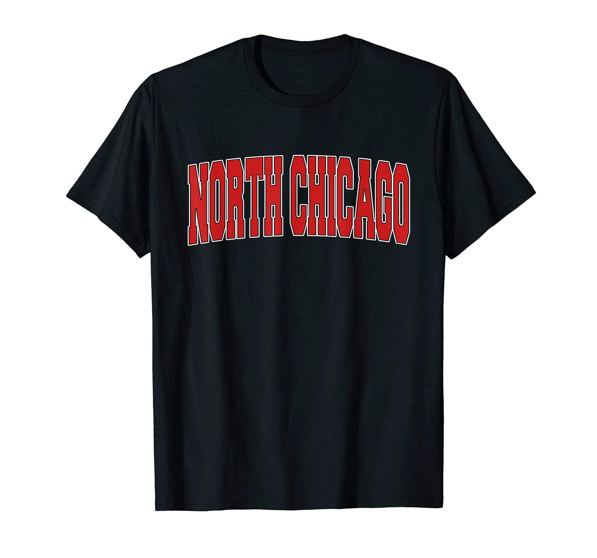 North Chicago Il Illinois Varsity Usa T-Shirt - Custom Art Print Men Women - T-Shirt, Sweatshirt, Hoodie