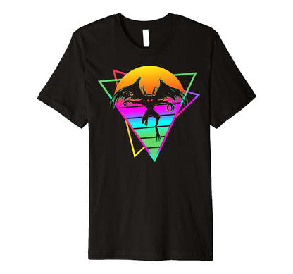 Vaporwave Aesthetic Mothman T-Shirt - Fun Novelty Design for Adults - T-Shirt, Sweatshirt, Hoodie