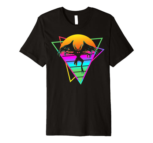 Vaporwave Aesthetic Mothman T-Shirt - Fun Novelty Design for Adults - T-Shirt, Sweatshirt, Hoodie