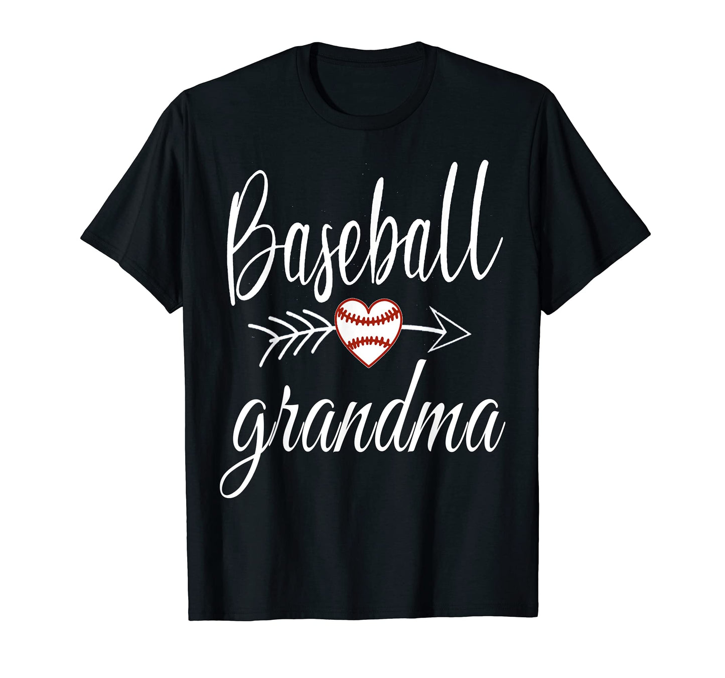 Baseball Grandma Heart Baseball Lovers T-Shirt - Graphic Print for Adults - T-Shirt, Sweatshirt, Hoodie
