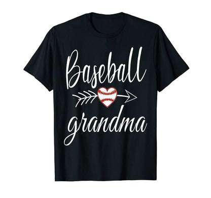 Baseball Grandma Heart Baseball Lovers T-Shirt - Graphic Print for Adults - T-Shirt, Sweatshirt, Hoodie