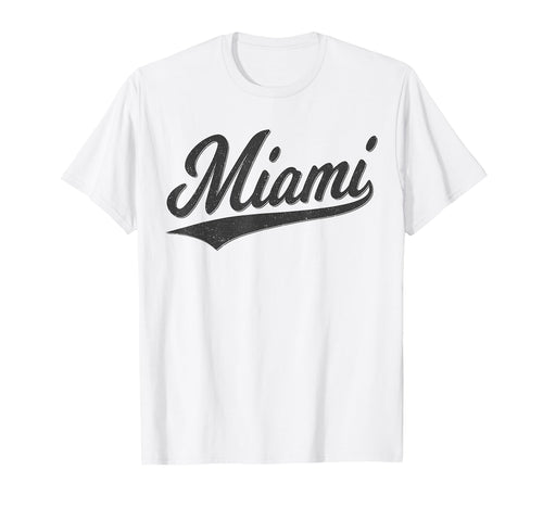 Miami Florida Varsity Script Sports T-Shirt - Graphic Print for Adults - T-Shirt, Sweatshirt, Hoodie