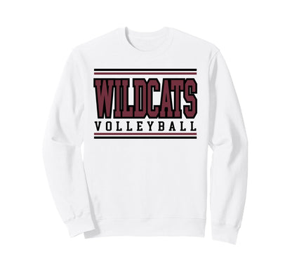 Wildcats Volleyball Mom Game Day Sweatshirt - Streetwear Style for Adults - T-Shirt, Sweatshirt, Hoodie