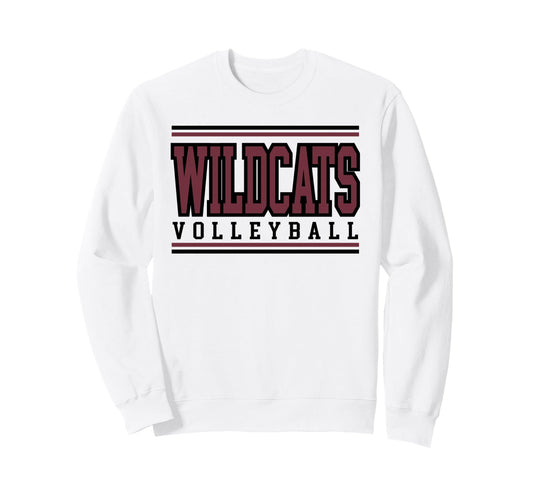 Wildcats Volleyball Mom Game Day Sweatshirt - Streetwear Style for Adults - T-Shirt, Sweatshirt, Hoodie