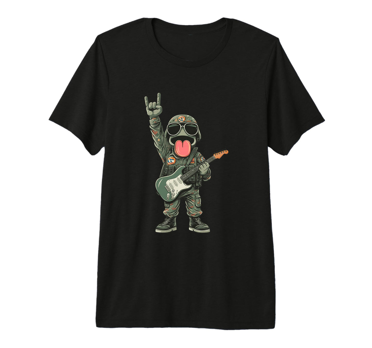 Funny Rock Dog Cartoon Animal Music T-Shirt - Minimalist Print Unisex - T-Shirt, Sweatshirt, Hoodie