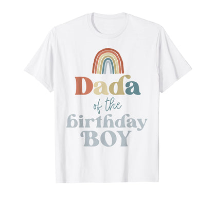 Mens Dada Birthday Boho Rainbow Party T-Shirt - Unique Graphic for Adults - T-Shirt, Sweatshirt, Hoodie