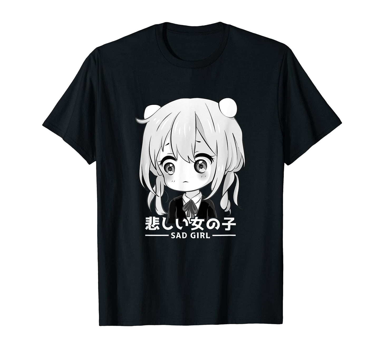 Japanese Vaporwave Sad Anime T-Shirt - Custom Art Print for Adults - T-Shirt, Sweatshirt, Hoodie