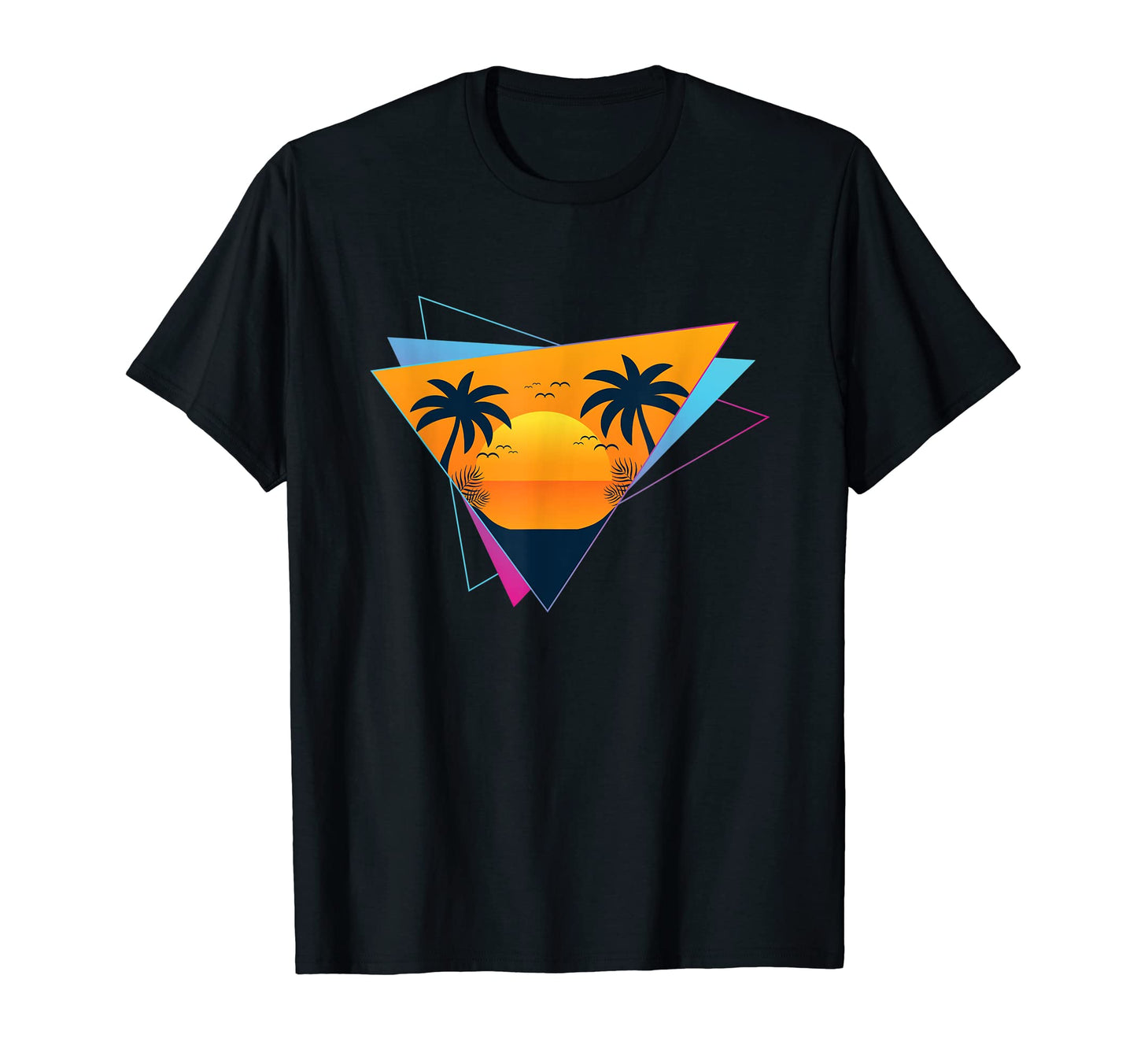 Tropical Sunset Vaporwave T-Shirt - Casual Everyday Wear Men Women - T-Shirt, Sweatshirt, Hoodie