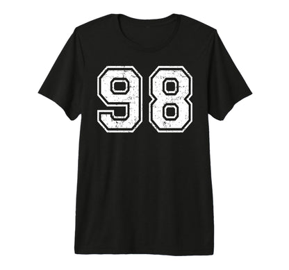 98 Number Ninety Eight Team Sports T-Shirt - Novelty Apparel Men Women - T-Shirt, Sweatshirt, Hoodie