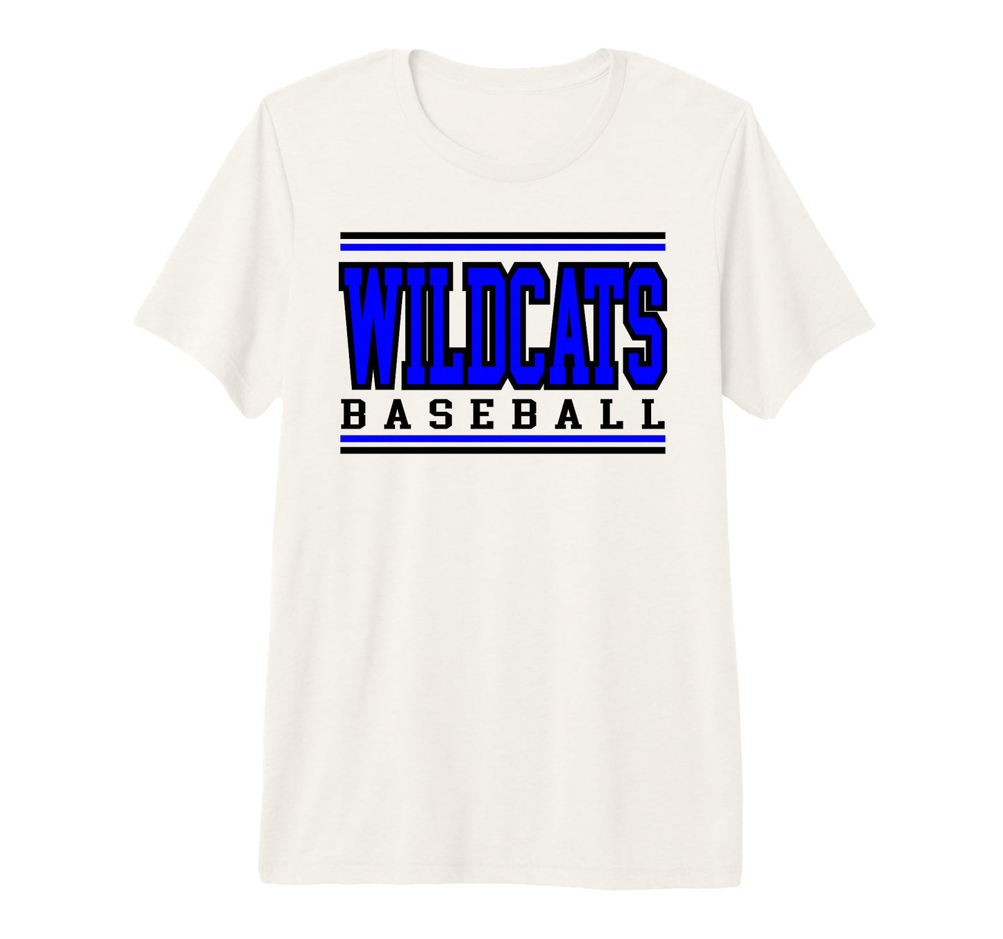 Wildcats Baseball Mom Game Day Blue T-Shirt - Fun Novelty Design Unisex - T-Shirt, Sweatshirt, Hoodie