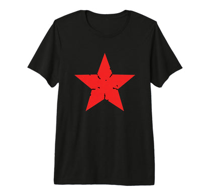 Red Distressed Star Nostalgia Punk T-Shirt - Casual Everyday Wear Unisex - T-Shirt, Sweatshirt, Hoodie