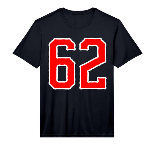 Jersey 62 White Red Sports Team Jersey T-Shirt - Fun Novelty Design Unisex - T-Shirt, Sweatshirt, Hoodie