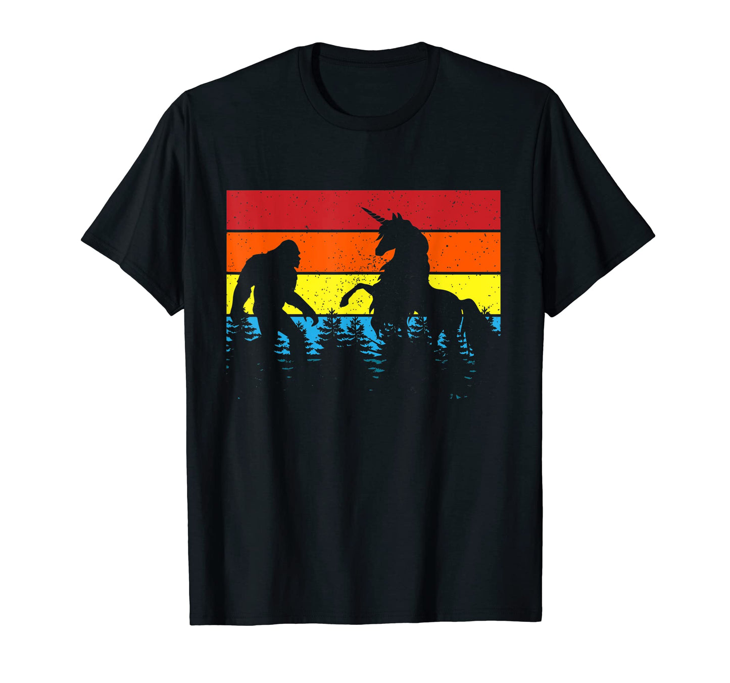 Funny Bigfoot Walking Unicorn T-Shirt - Casual Everyday Wear Men Women - T-Shirt, Sweatshirt, Hoodie