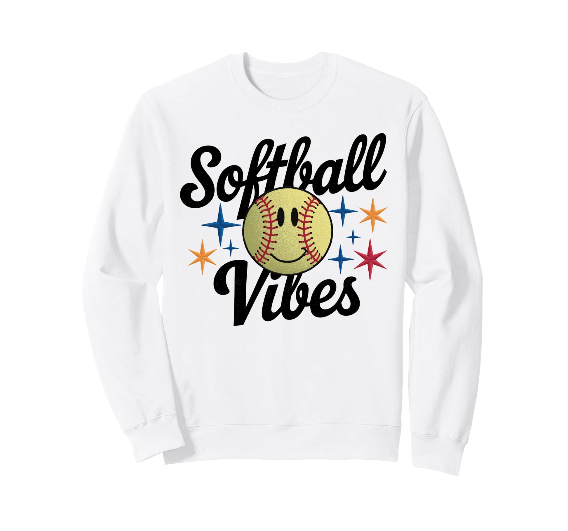 Softball Vibes Groovy Game Day Sweatshirt - Unique Graphic Men Women - T-Shirt, Sweatshirt, Hoodie