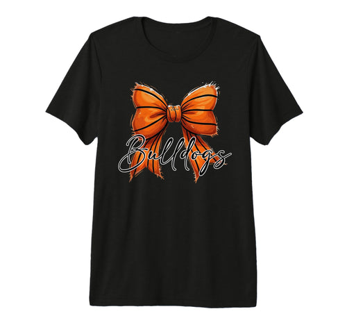 Bulldogs Basketball Mom Coquette Bow T-Shirt - Graphic Print Men Women - T-Shirt, Sweatshirt, Hoodie