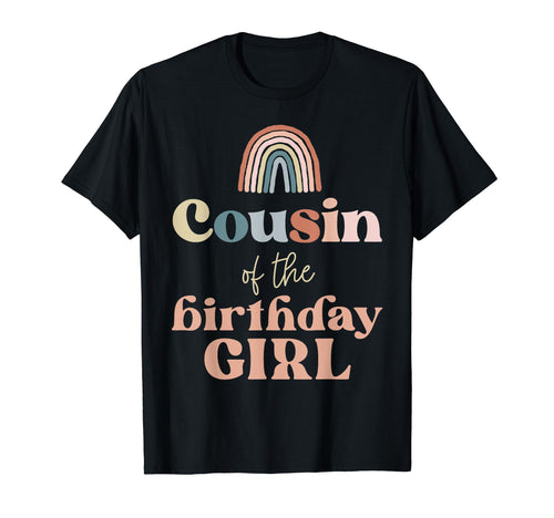 Cousin Birthday Boho Rainbow Party T-Shirt - Minimalist Print for Adults - T-Shirt, Sweatshirt, Hoodie