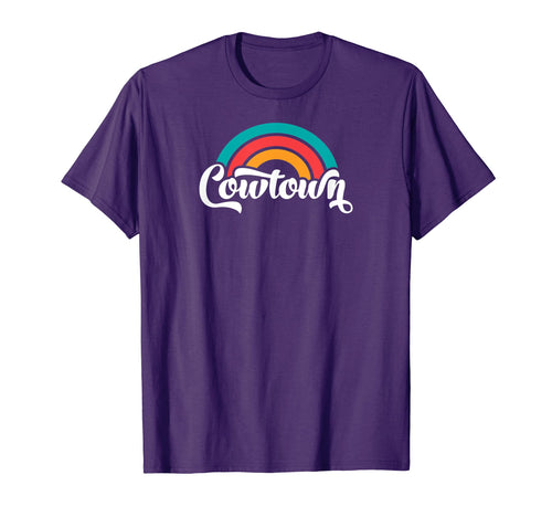 Cowtown Fort Worth Tx Script Rainbow T-Shirt - Custom Art Print for Adults - T-Shirt, Sweatshirt, Hoodie