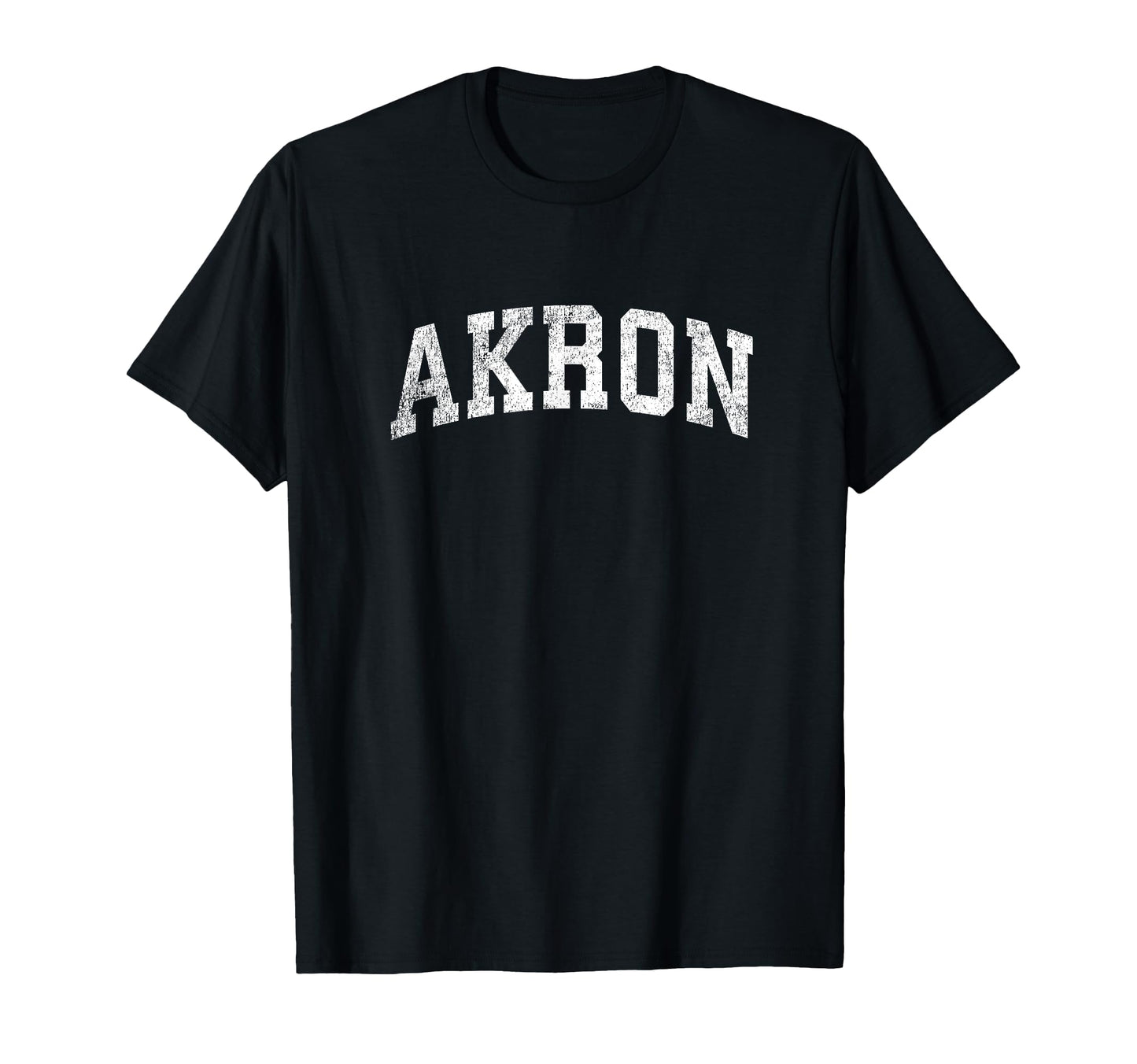 Akron Ohio Oh Varsity Sports Text T-Shirt - Minimalist Print for Adults - T-Shirt, Sweatshirt, Hoodie