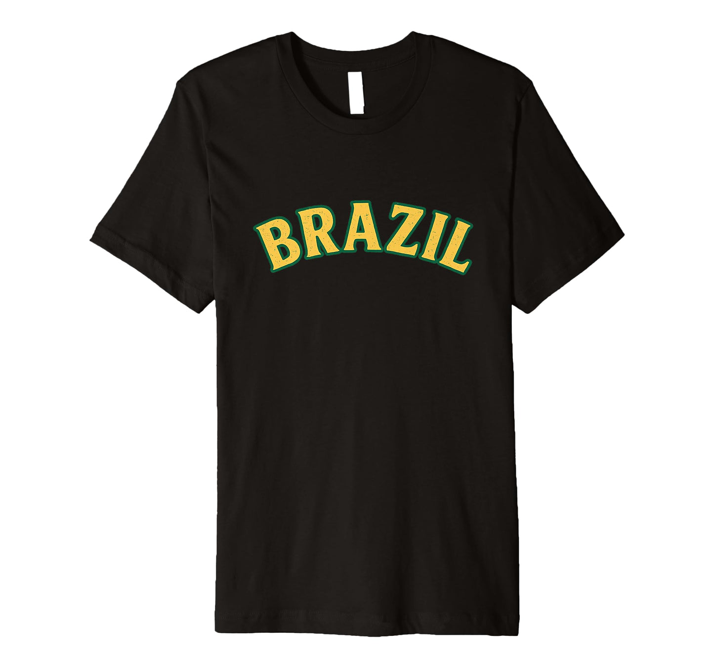 Brazil Yellow Green Typography T-Shirt - Minimalist Print Unisex - T-Shirt, Sweatshirt, Hoodie