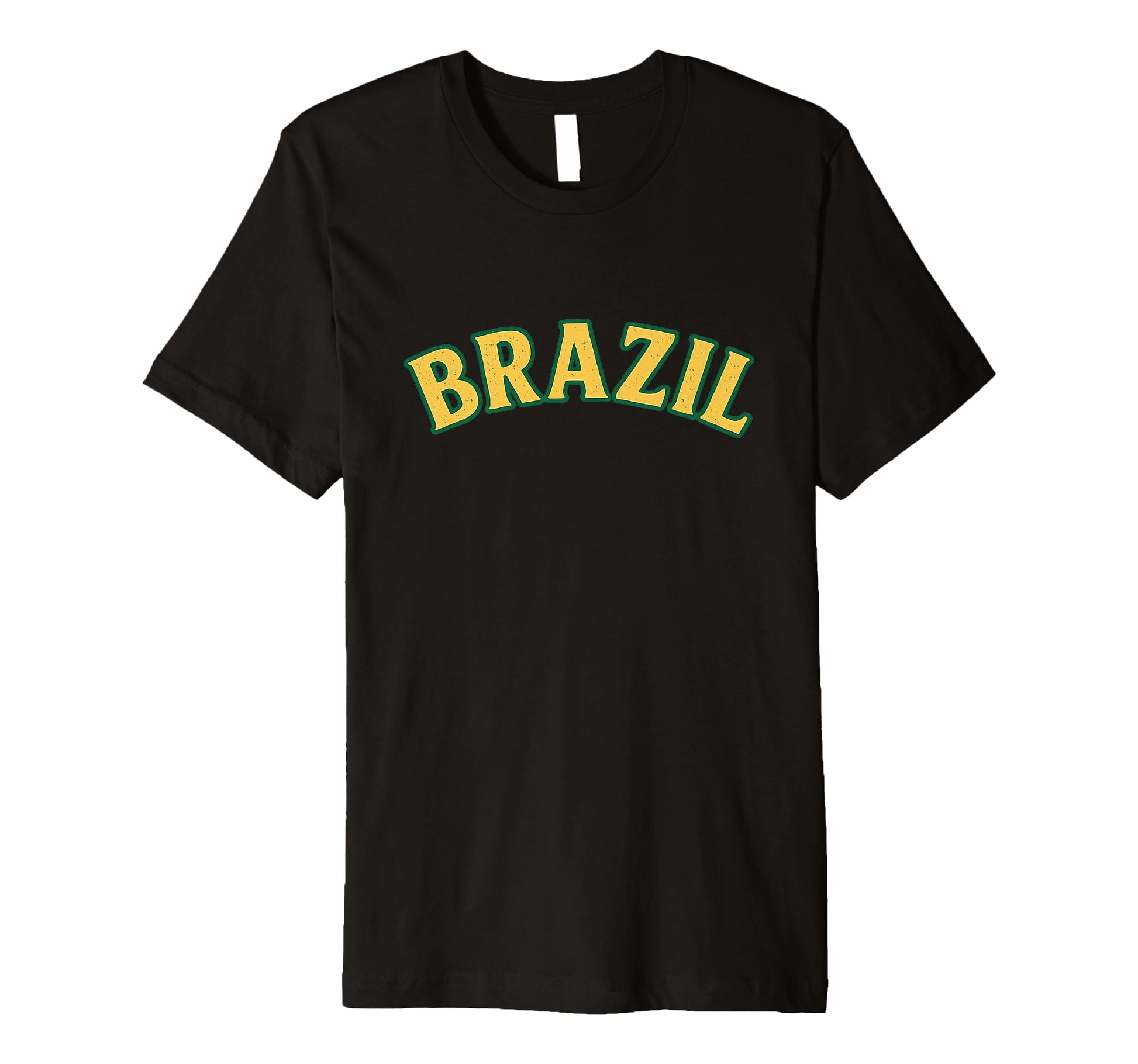 Brazil Yellow Green Typography T-Shirt - Minimalist Print Unisex - T-Shirt, Sweatshirt, Hoodie