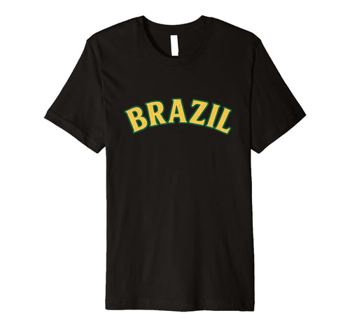 Brazil Yellow Green Typography T-Shirt - Minimalist Print Unisex - T-Shirt, Sweatshirt, Hoodie