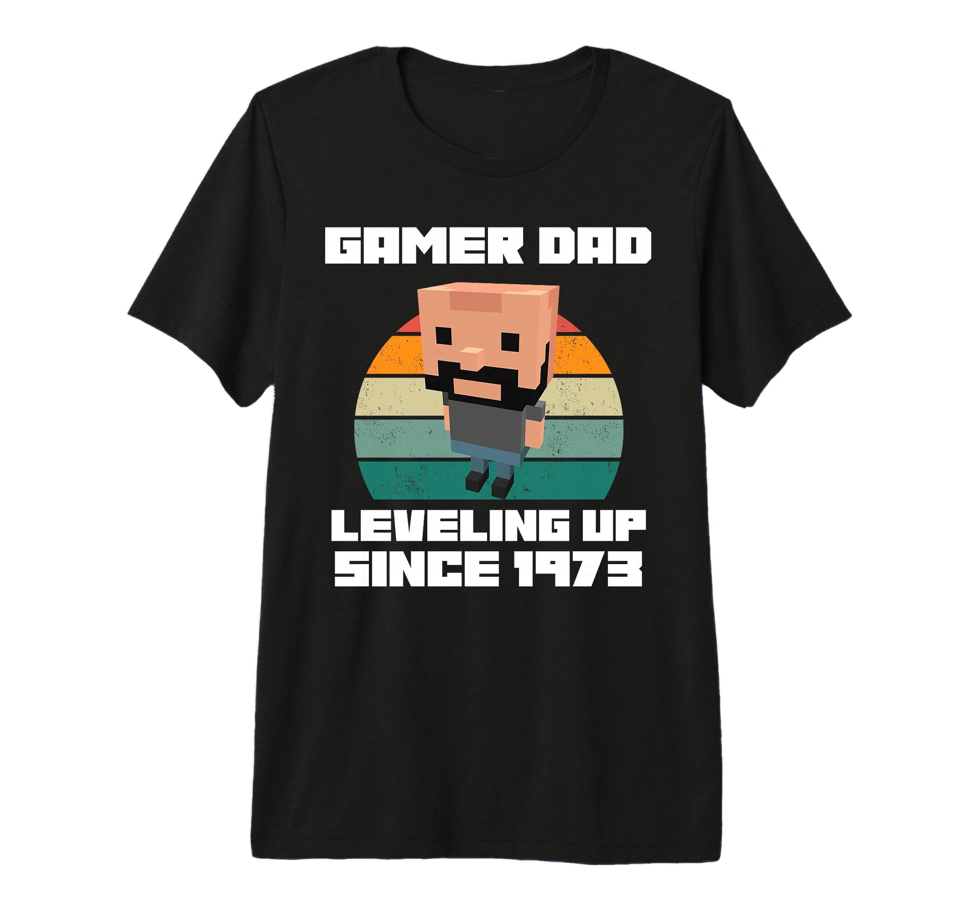 Gamer Dad Leveling Up Since 1973 Father T-Shirt - Trendy Graphic Men Women - T-Shirt, Sweatshirt, Hoodie