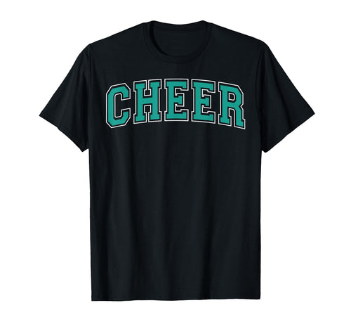 Cheer Varsity Teal And White T-Shirt - Novelty Apparel Men Women - T-Shirt, Sweatshirt, Hoodie