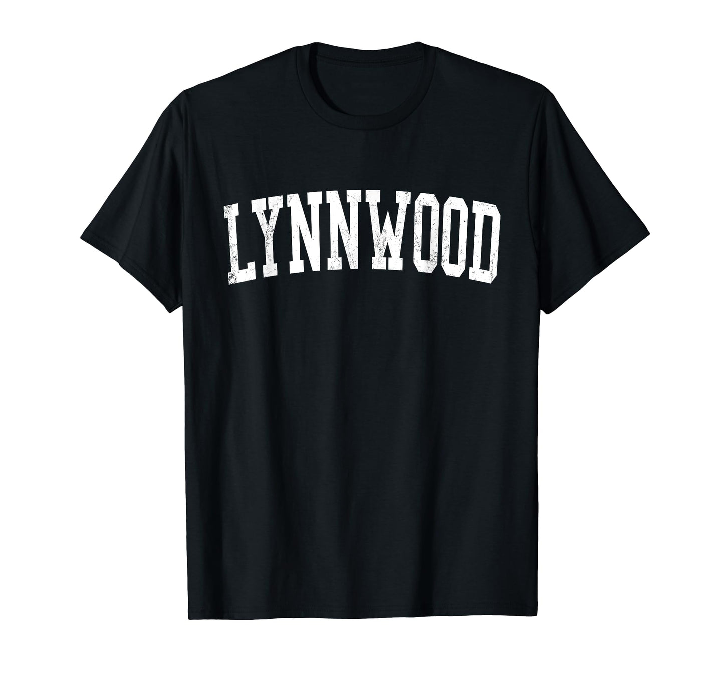 Lynnwood Wa Distressed White Varsity T-Shirt - Unique Graphic for Adults - T-Shirt, Sweatshirt, Hoodie