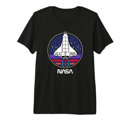 Nasa Space Shuttle Rainbow Stripe Uf 2 T-Shirt - Unique Graphic Unisex - T-Shirt, Sweatshirt, Hoodie