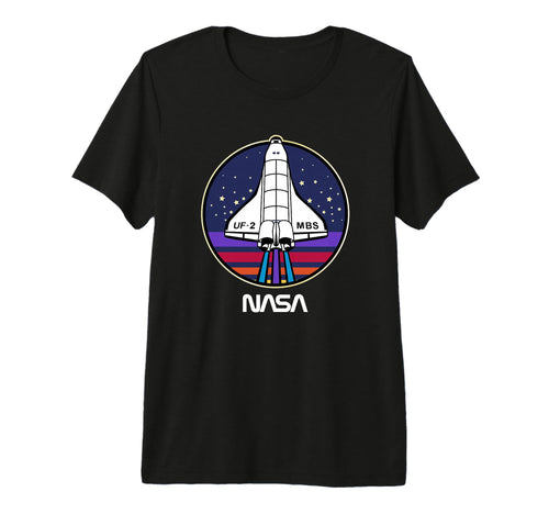 Nasa Space Shuttle Rainbow Stripe Uf 2 T-Shirt - Unique Graphic Unisex - T-Shirt, Sweatshirt, Hoodie