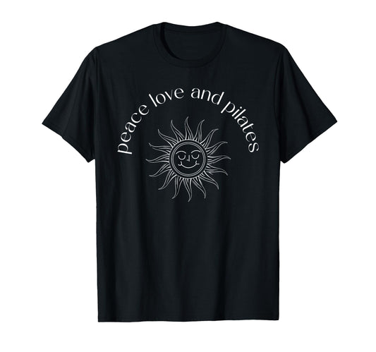 Peace Love And Pilates Meditation T-Shirt - Aesthetic Graphic for Adults - T-Shirt, Sweatshirt, Hoodie