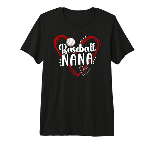 Baseball Nana Heart Nana Baseball T-Shirt - Graphic Print for Adults - T-Shirt, Sweatshirt, Hoodie