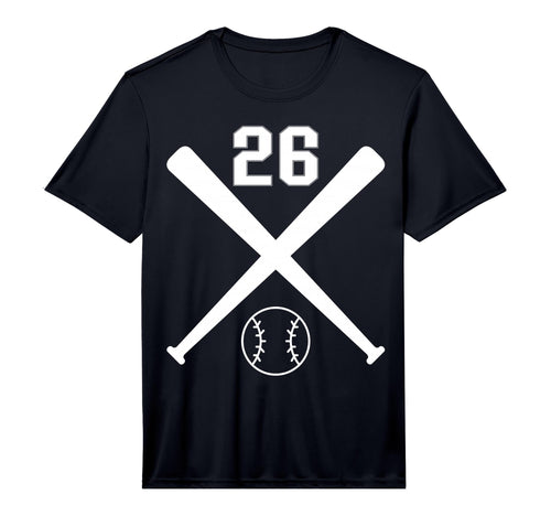 26 Baseball Softball Number Performance T-Shirt - Trendy Graphic Unisex - T-Shirt, Sweatshirt, Hoodie