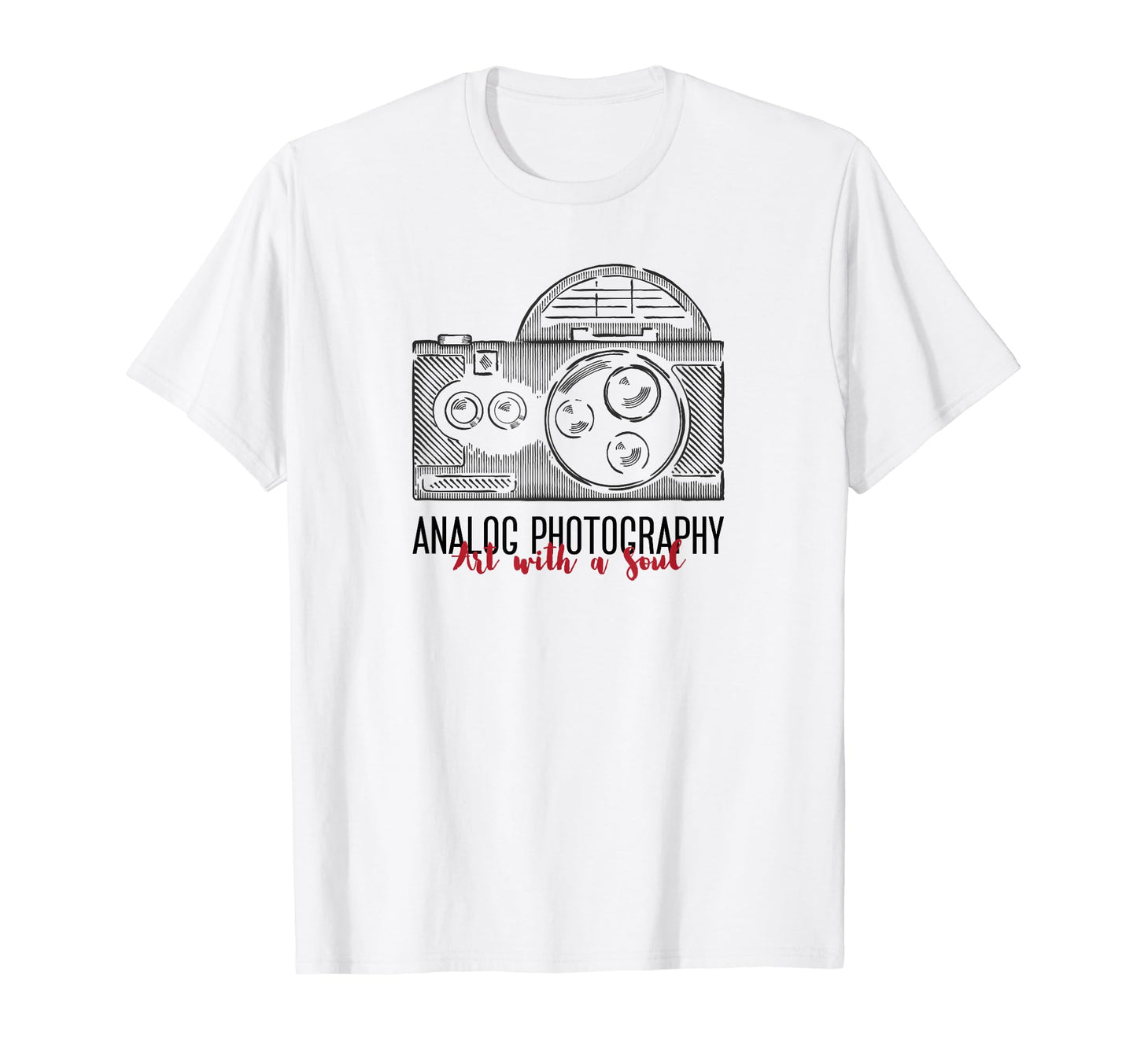 Analog Photography Art Soul Camera T-Shirt - Graphic Print for Adults - T-Shirt, Sweatshirt, Hoodie