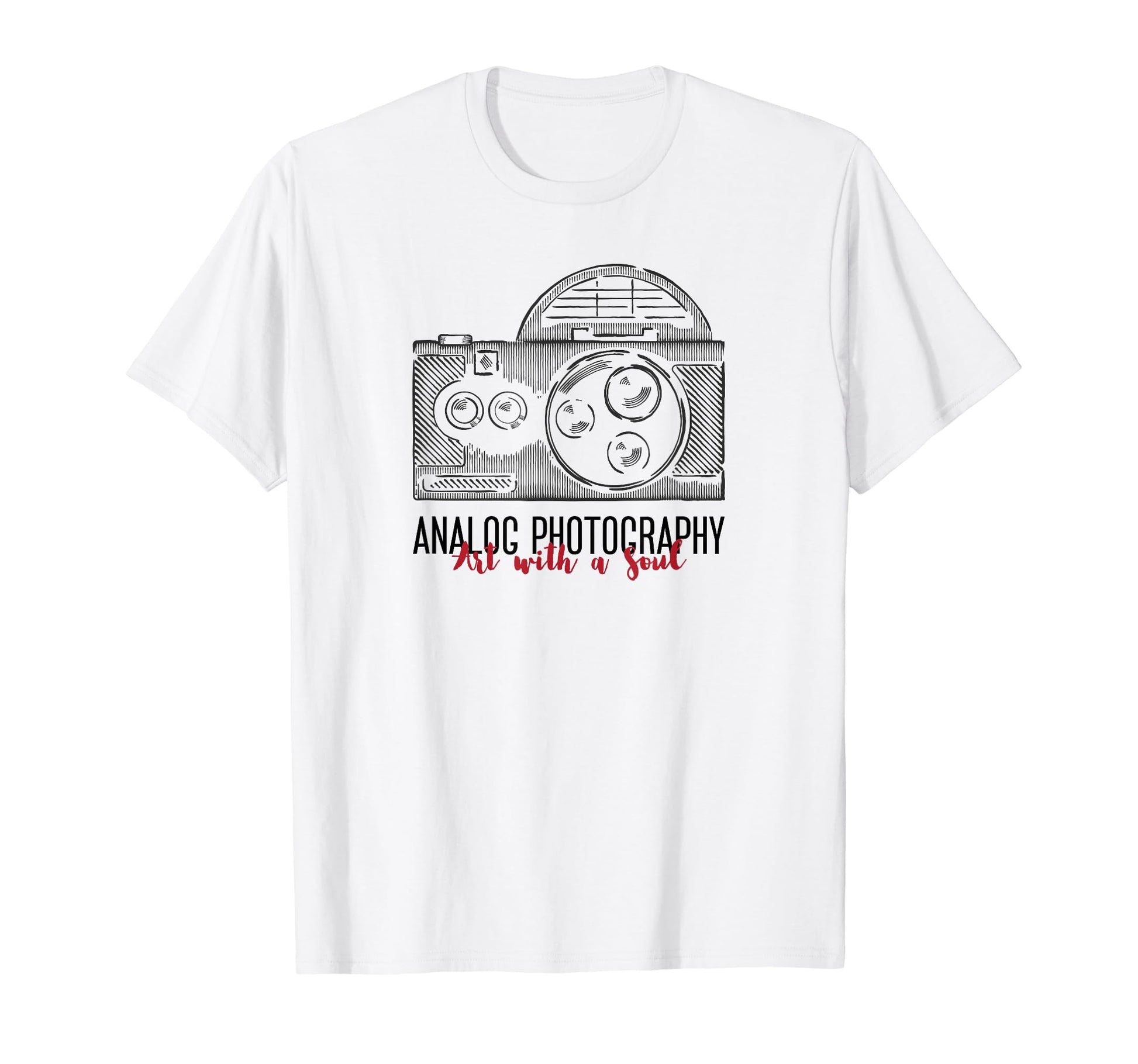 Analog Photography Art Soul Camera T-Shirt - Graphic Print for Adults - T-Shirt, Sweatshirt, Hoodie