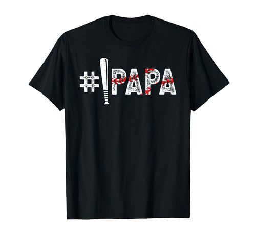 1 Papa Baseball Papa Baseball Player T-Shirt - Minimalist Print for Adults - T-Shirt, Sweatshirt, Hoodie