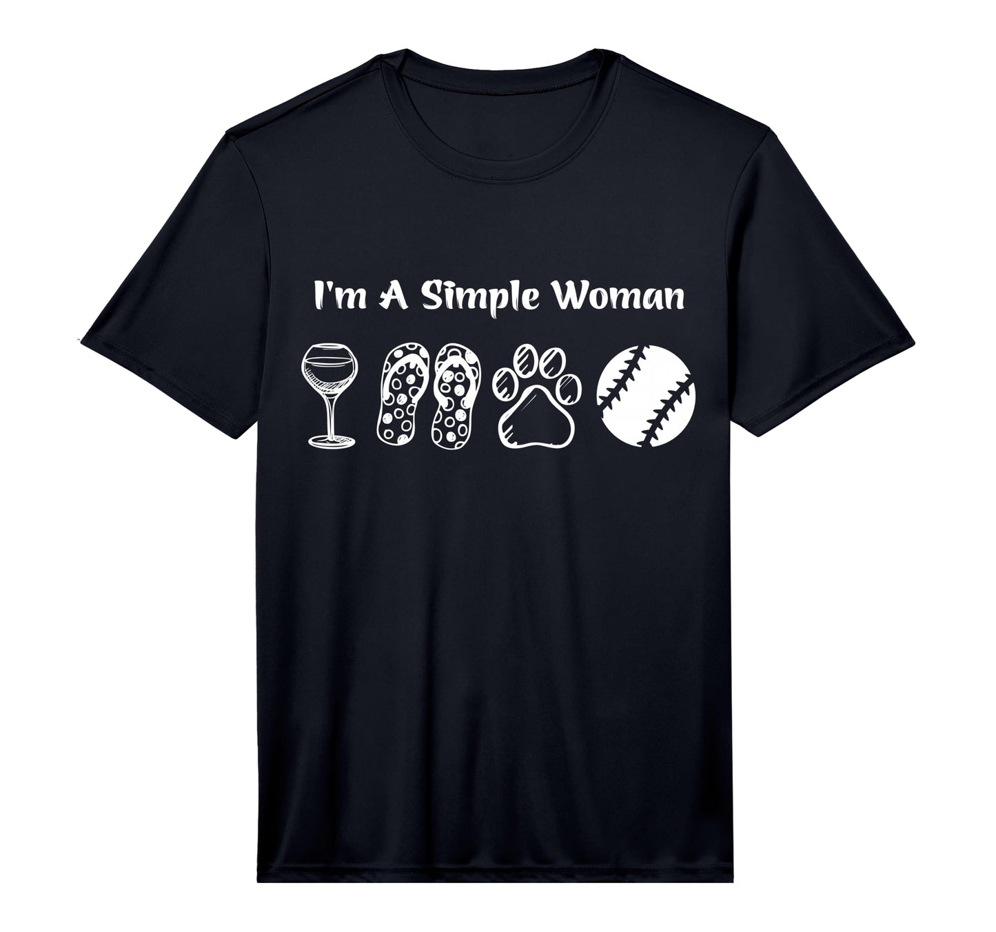 Mens Im Simple Wine Flip Flop Dog T-Shirt - Novelty Apparel for Adults - T-Shirt, Sweatshirt, Hoodie