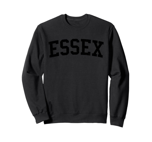 Essex Md Distressed Black Varsity Sweatshirt - Novelty Apparel Men Women - T-Shirt, Sweatshirt, Hoodie