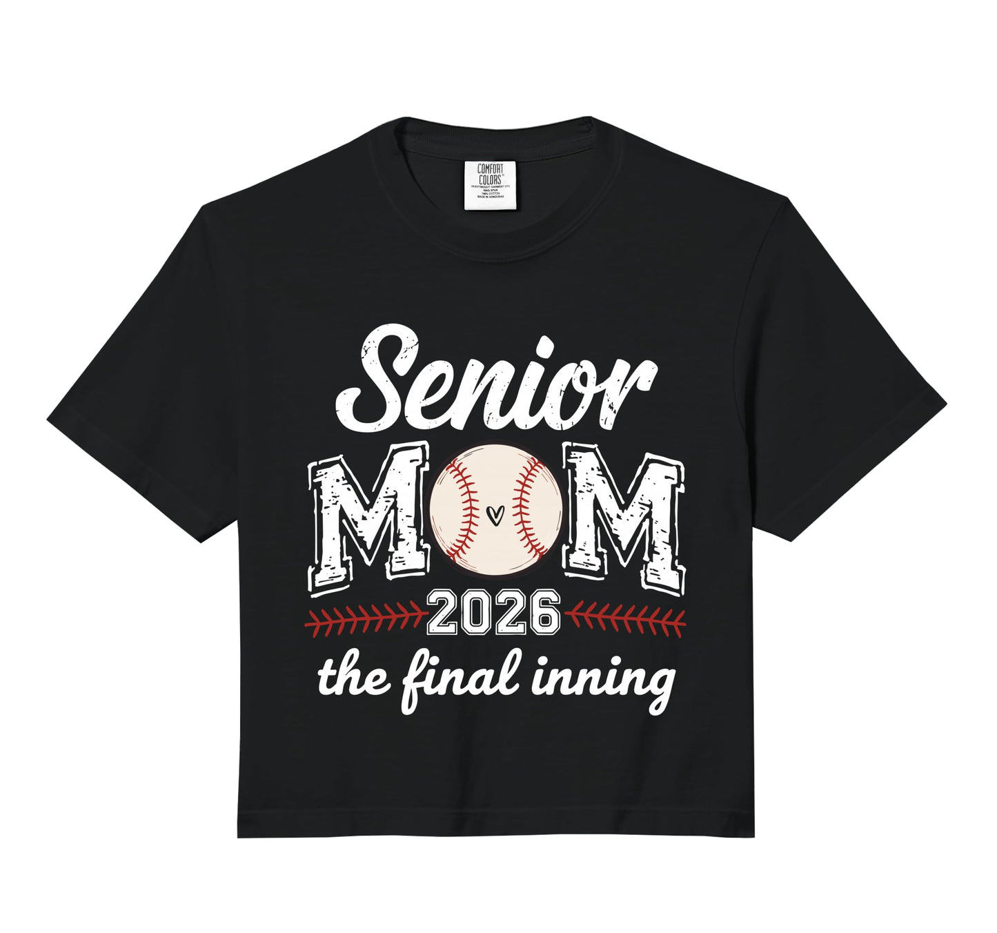 Senior Mom 2026 Baseball Final Inning T-Shirt - Minimalist Print Unisex - T-Shirt, Sweatshirt, Hoodie
