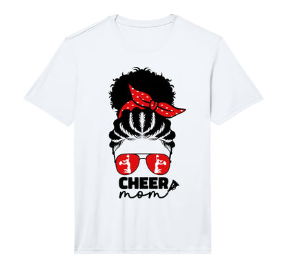 Black African American Cheer Mom T-Shirt - Unique Graphic for Adults - T-Shirt, Sweatshirt, Hoodie