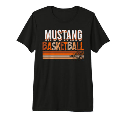 Mustang Basketball Mom Game Day T-Shirt - Trendy Graphic Men Women - T-Shirt, Sweatshirt, Hoodie