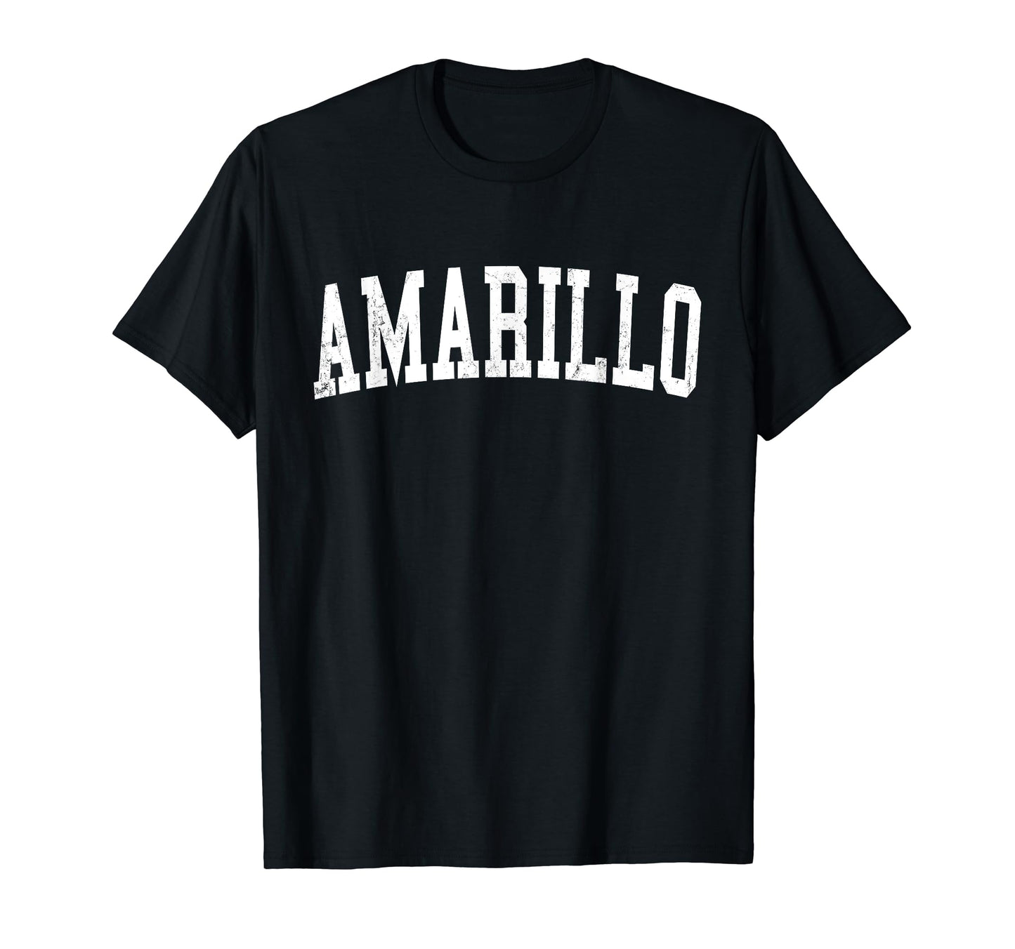 Amarillo Tx Distressed White Varsity T-Shirt - Trendy Graphic for Adults - T-Shirt, Sweatshirt, Hoodie