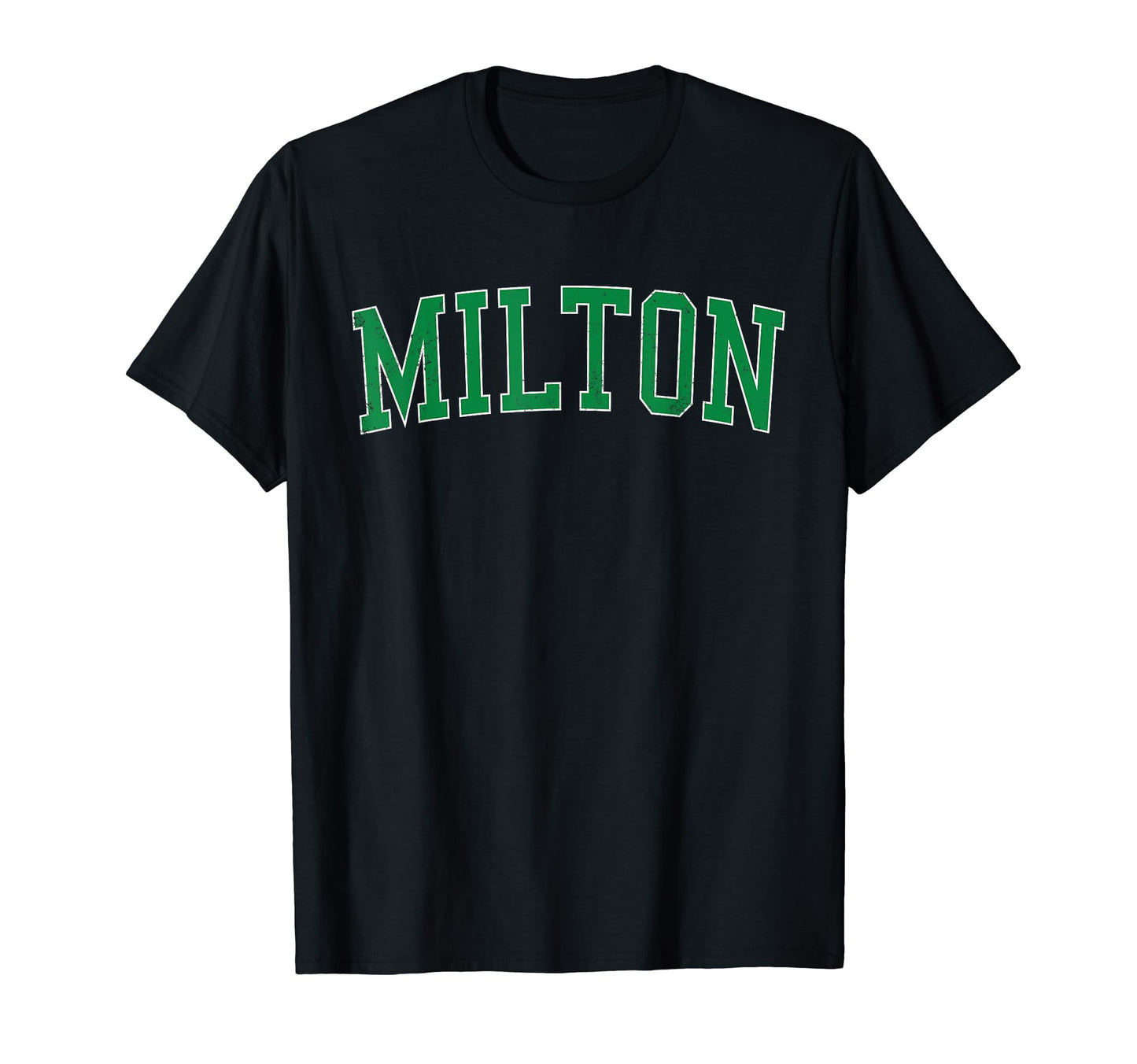 Milton Ga Distressed Green Varsity T-Shirt - Custom Art Print for Adults - T-Shirt, Sweatshirt, Hoodie