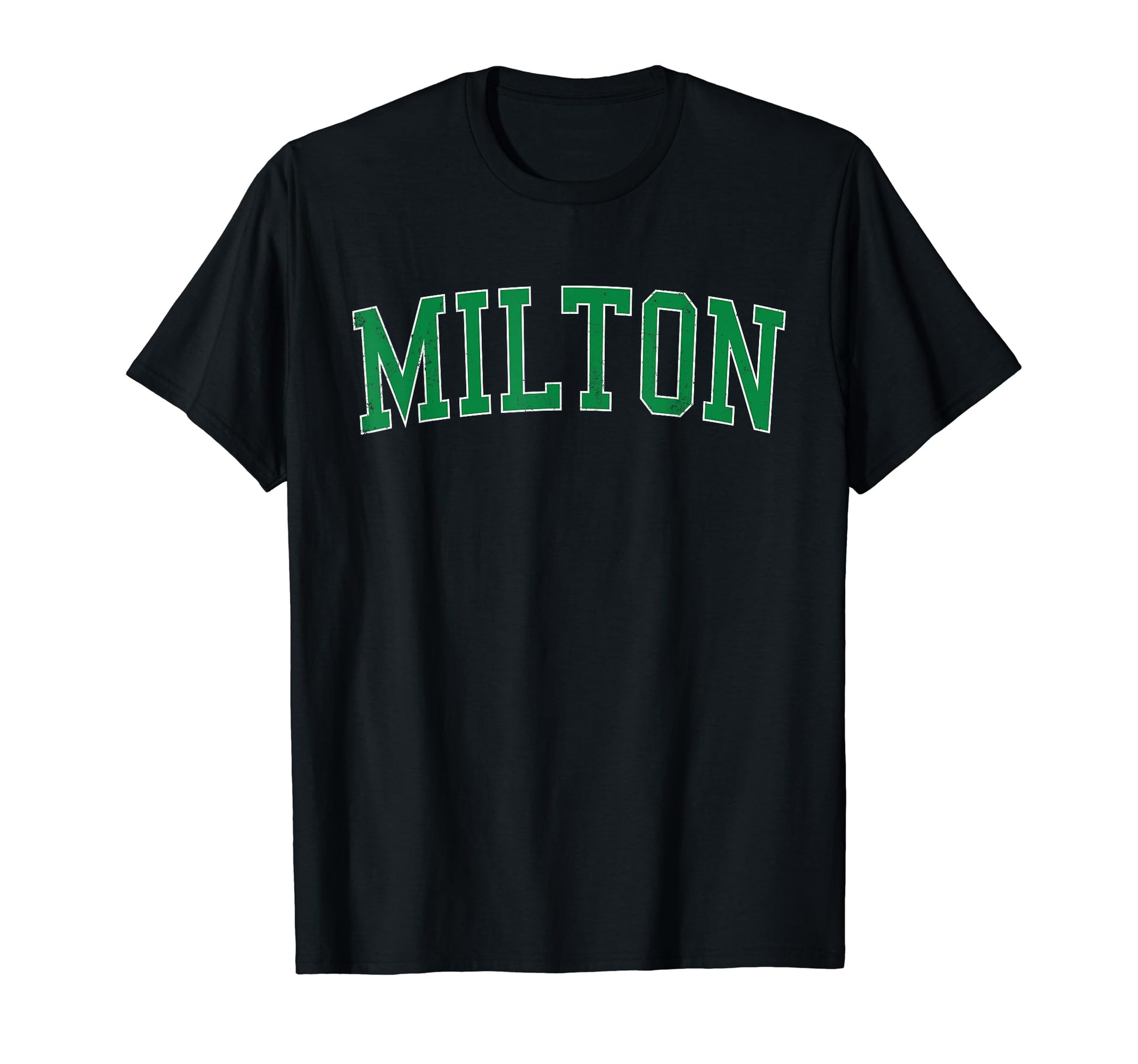 Milton Ga Distressed Green Varsity T-Shirt - Custom Art Print for Adults - T-Shirt, Sweatshirt, Hoodie