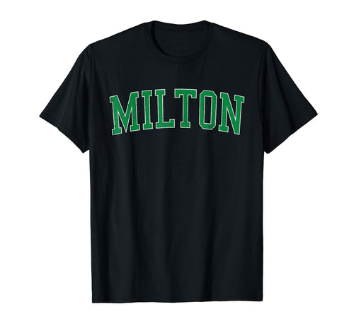 Milton Ga Distressed Green Varsity T-Shirt - Custom Art Print for Adults - T-Shirt, Sweatshirt, Hoodie