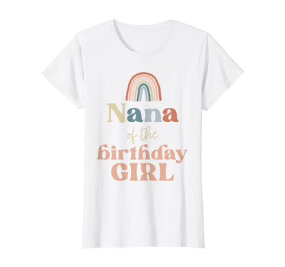 Nana Birthday Boho Rainbow Party T-Shirt - Streetwear Style for Adults - T-Shirt, Sweatshirt, Hoodie