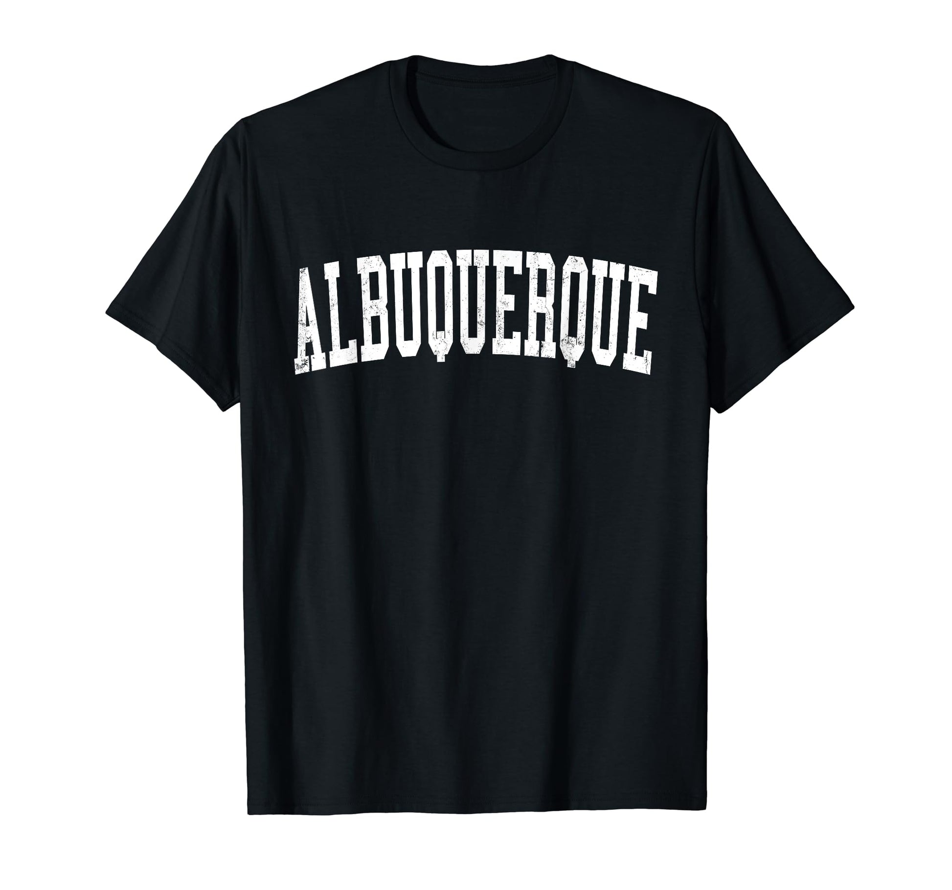 Albuquerque Nm Distressed White Varsity T-Shirt - Unique Graphic Unisex - T-Shirt, Sweatshirt, Hoodie