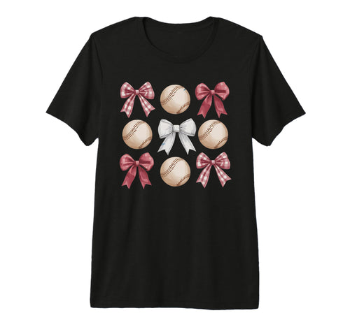 Baseball Coquette Bow Mom Sister Tri Blend T-Shirt - Novelty Apparel Unisex - T-Shirt, Sweatshirt, Hoodie