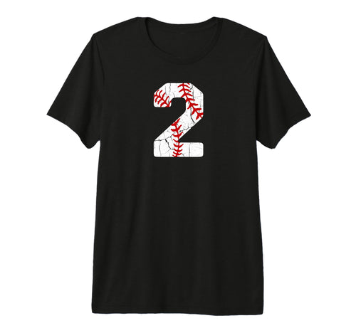 Baseball Player Jersey Number 2 2 T-Shirt - Unique Graphic for Adults - T-Shirt, Sweatshirt, Hoodie