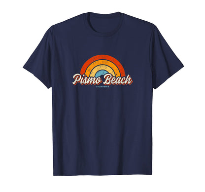 Pismo Beach California Ca Rainbow 70S T-Shirt - Graphic Print Unisex - T-Shirt, Sweatshirt, Hoodie